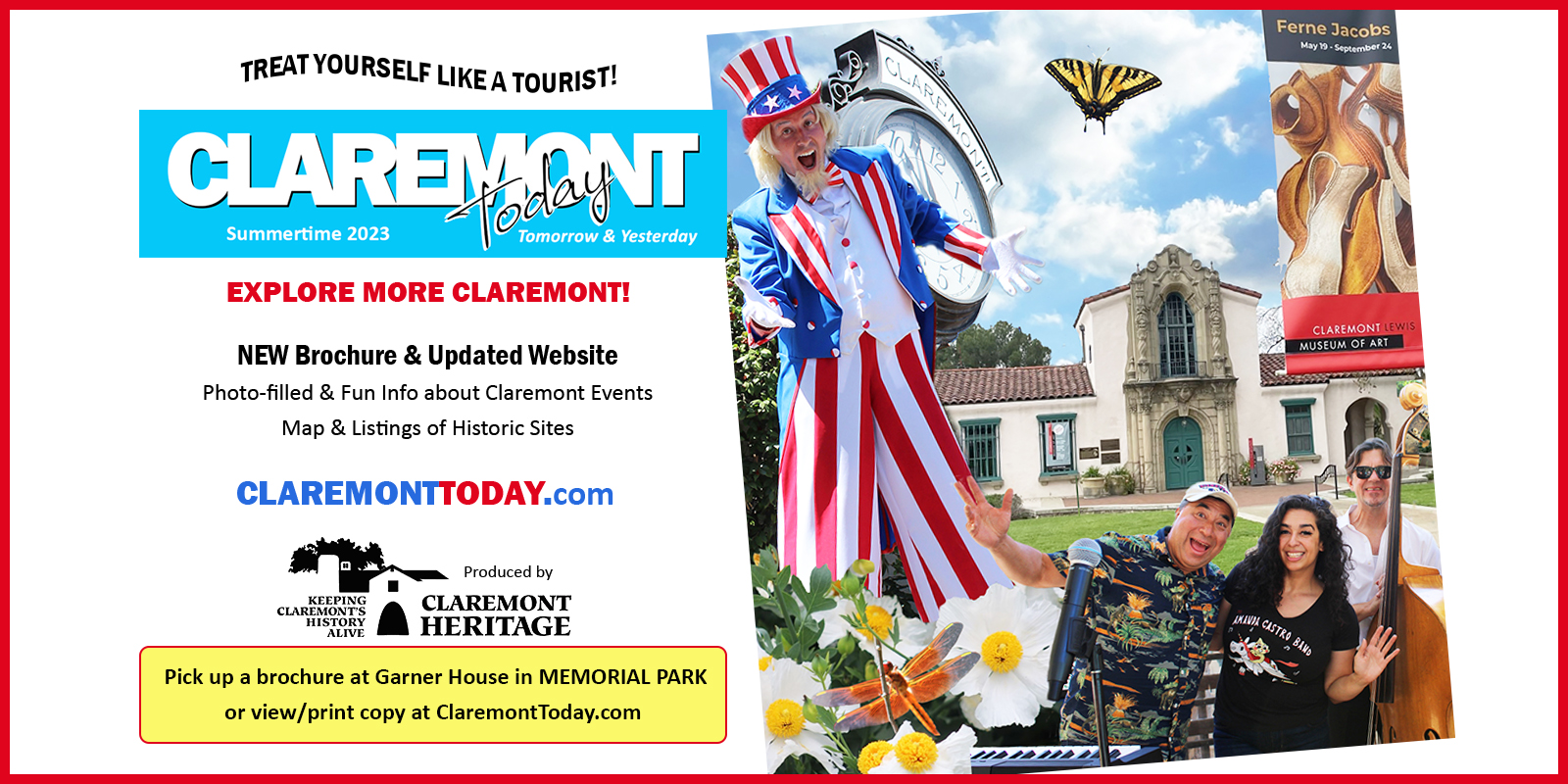 Claremont Events calendar produced by Claremont Heritage